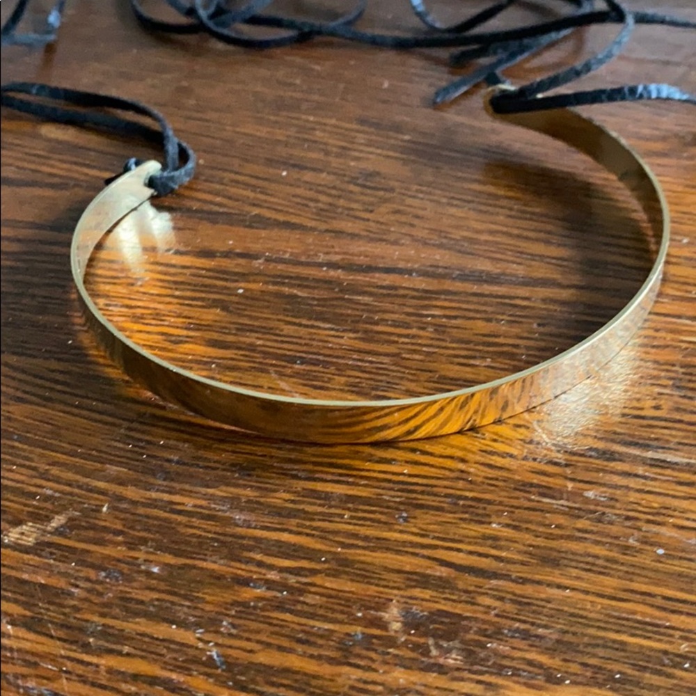 Gold metal choker